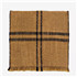 MADAM STOLTZ Checked kitchen towel with fringes - Indian tan, black