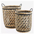 MADAM STOLTZ Rush baskets with handles