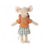 MAILEG Tricycle mouse Big sister with bag Old rose