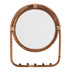 MADAM STOLTZ Mirror with rattan frame and hooks