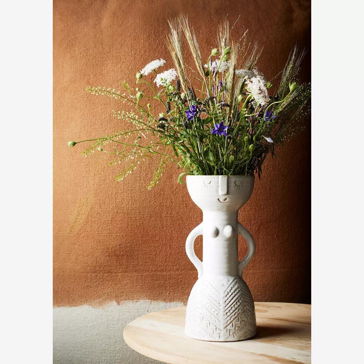 MADAM STOLTZ Vase with woman imprint