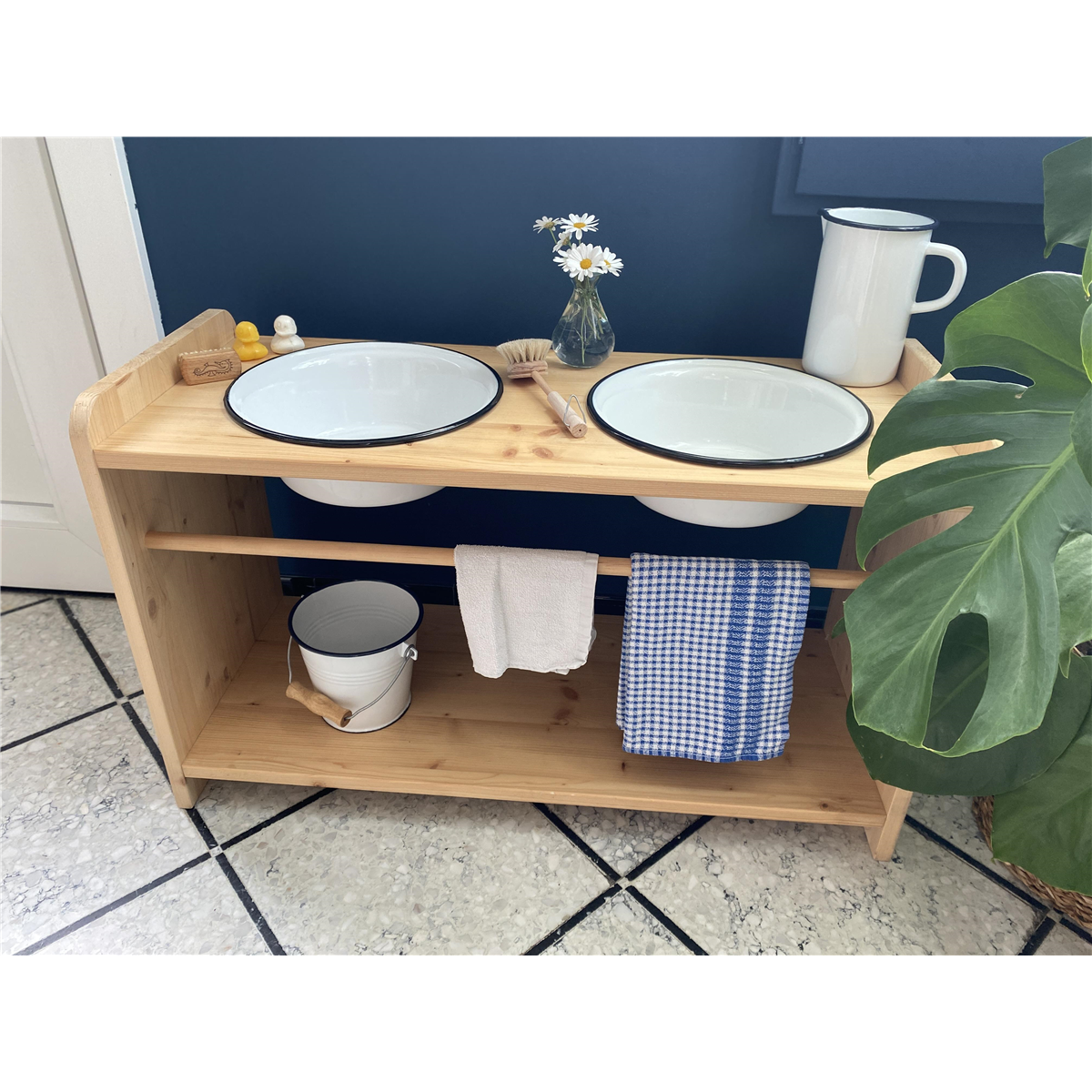 MANINE Montessori Double washing station