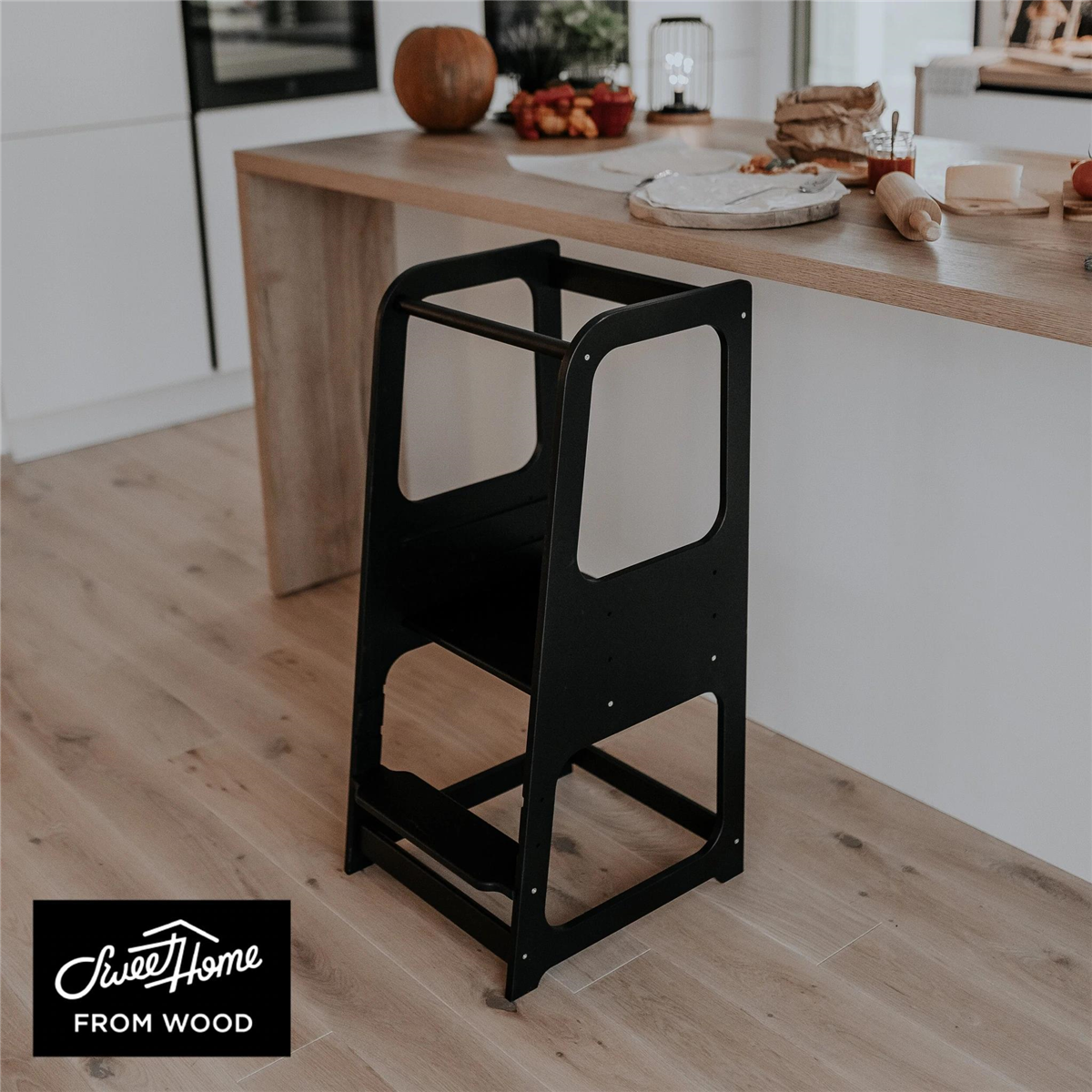 SWEET HOME FROM WOOD - Kitchen Tower -  Black